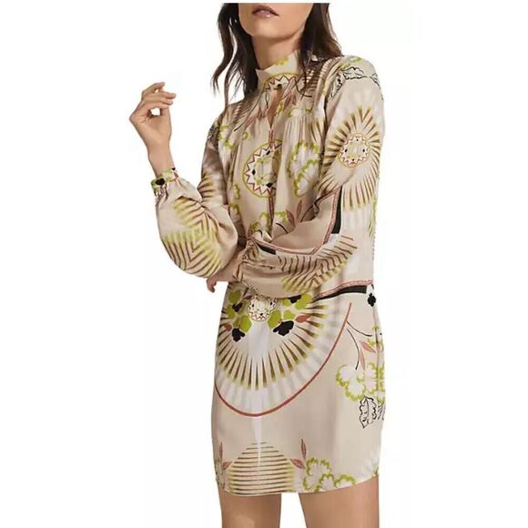 REISS Jessie Printed Shift Dress NWT Size 2 - Picture 1 of 12